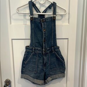 Hollister Blue Denim Overalls